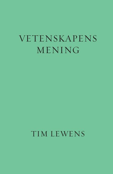 bokomslag Vetenskapens mening