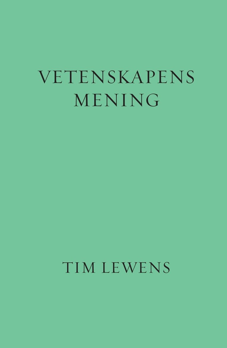 Tim Lewens - Vetenskapens mening, Häftad