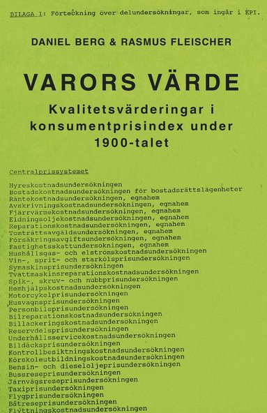 bokomslag Varors värde : kvalitetsvärderingar i konsumentprisindex under 1900-talet