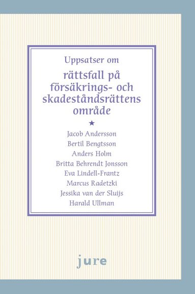 Jakob Andersson, Bertil Bengtsson, Anders Holm, Britts Behrendt Jonsson, Eva Lindell-Frantz, Marcus Radetzki, Jessika van der Sluijs, Harald Ullman - Uppsatser om rättsfall på försäkrings- och skadeståndsrättens område, Häftad
