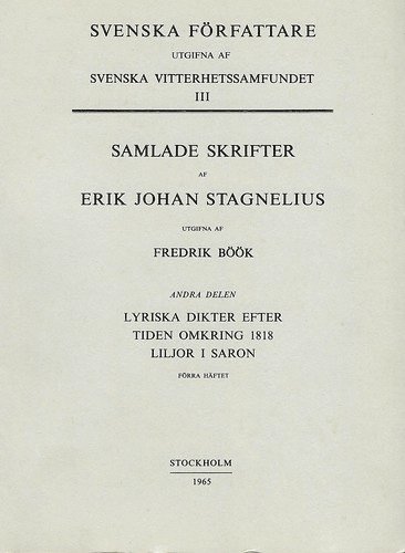 bokomslag Lyriska dikter efter tiden 1818. Liljor i Saron