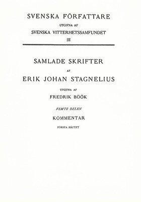 bokomslag Samlade skrifter: Kommentar