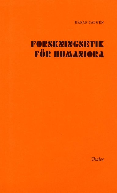 bokomslag Forskningsetik för humaniora