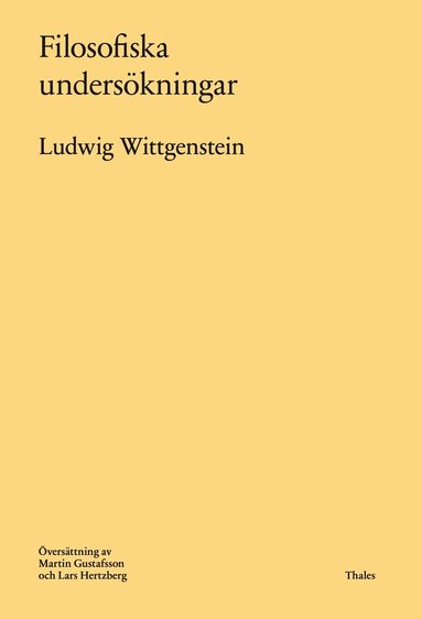 Ludwig Wittgenstein - Filosofiska undersökningar, Inbunden