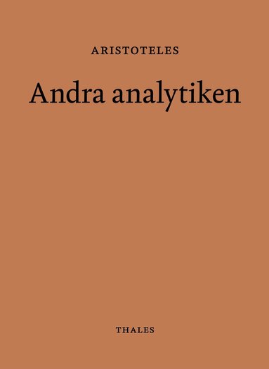 Aristoteles - Andra analytiken, Inbunden