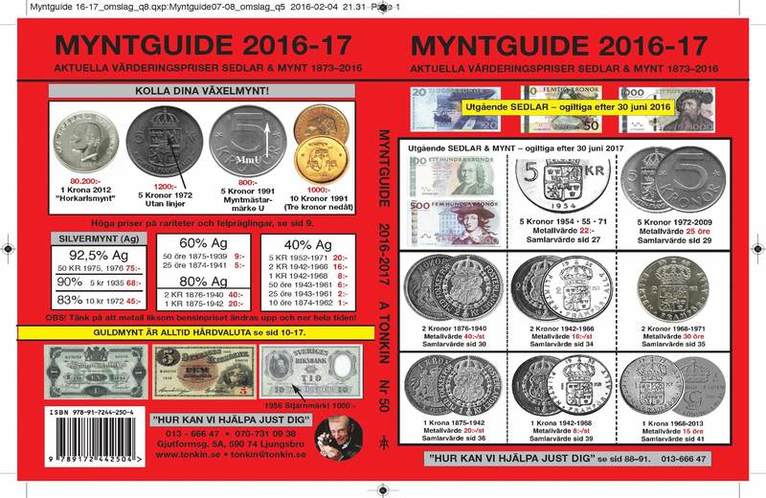 Archie Tonkin - Myntguide Nr 50 2016/2017, Häftad