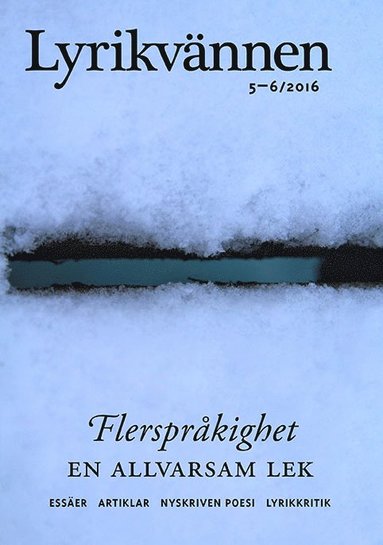 bokomslag Lyrikvännen 5-6(2016) Flerspråkighet