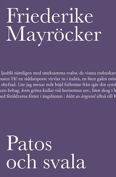 bokomslag Patos och svala