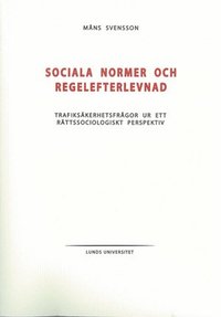 bokomslag Sociala normer och regelefterlevnad