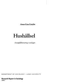 Hushållsel, Energieffektivisering i vardagen, Inbunden