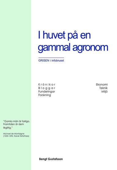 bokomslag I huvet på en gammal agronom