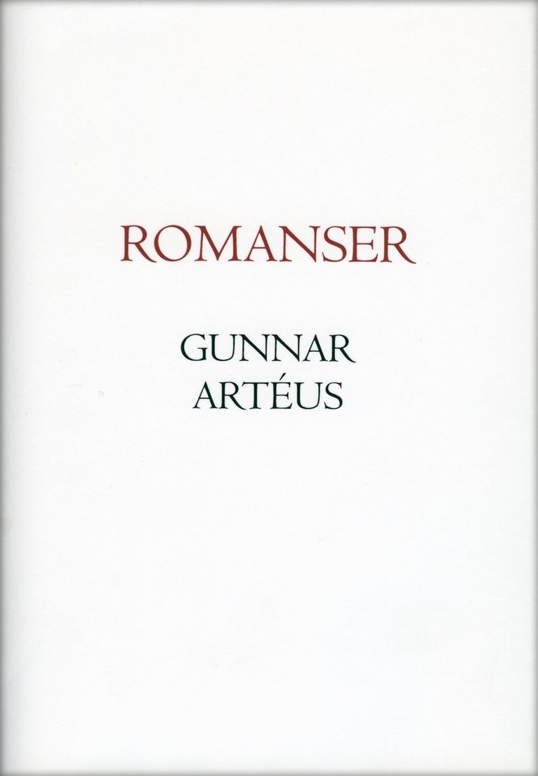 Romanser : lyrik i urval 1