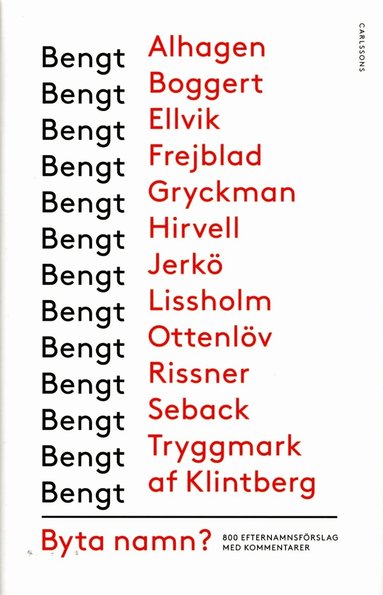 Bengt af Klintberg - Byta namn?, Inbunden