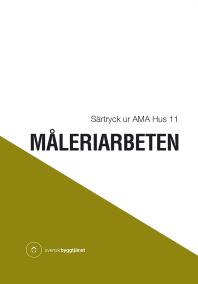 bokomslag Måleriarbeten : särtryck ur AMA Hus 11