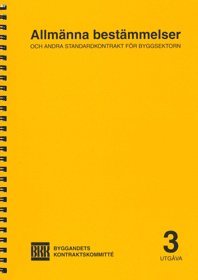 bokomslag Allmänna bestämmelser och andra standardkontrakt för byggsektorn