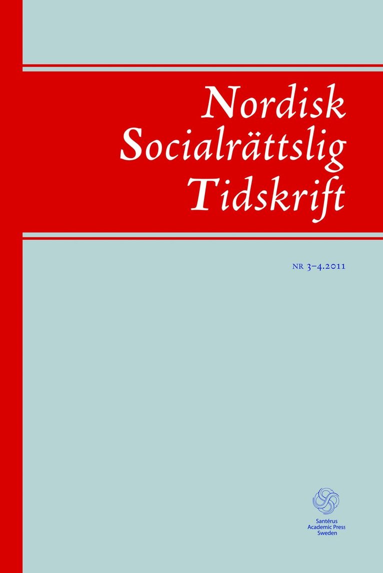 Nordisk socialrättslig tidskrift 3-4(2011) 1