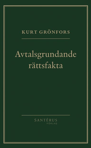 bokomslag Avtalsgrundande rättsfakta