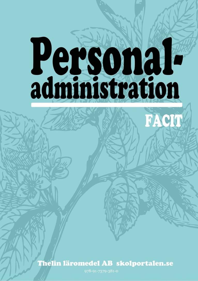 Personaladministration - Facit 1