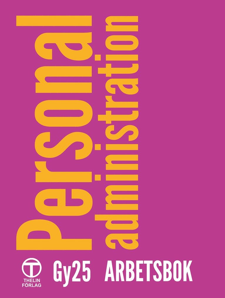 Personaladministration - Arbetsbok (Gy25) 1