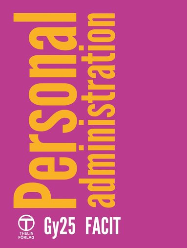 bokomslag Personaladministration - Facit (Gy25)