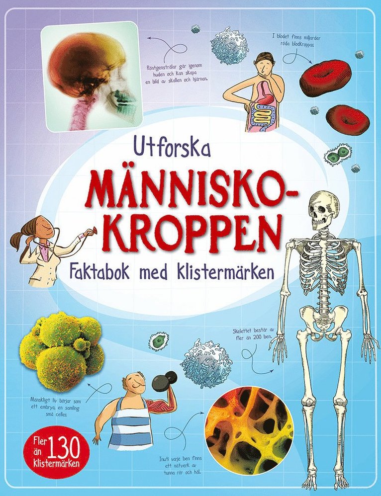 Utforska människokroppen : faktabok med klistermärken