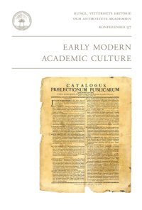 Early modern academic culture 1