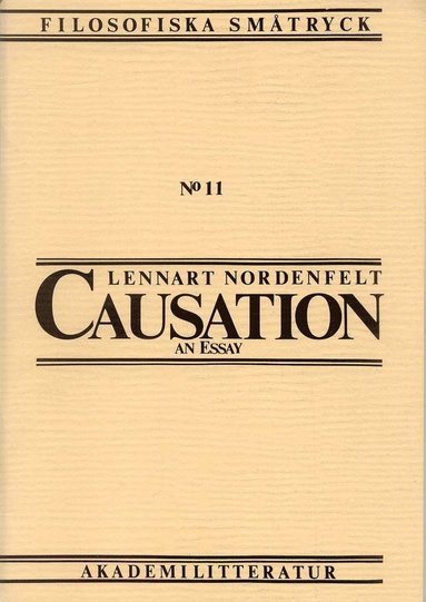 bokomslag Causation - An Essay