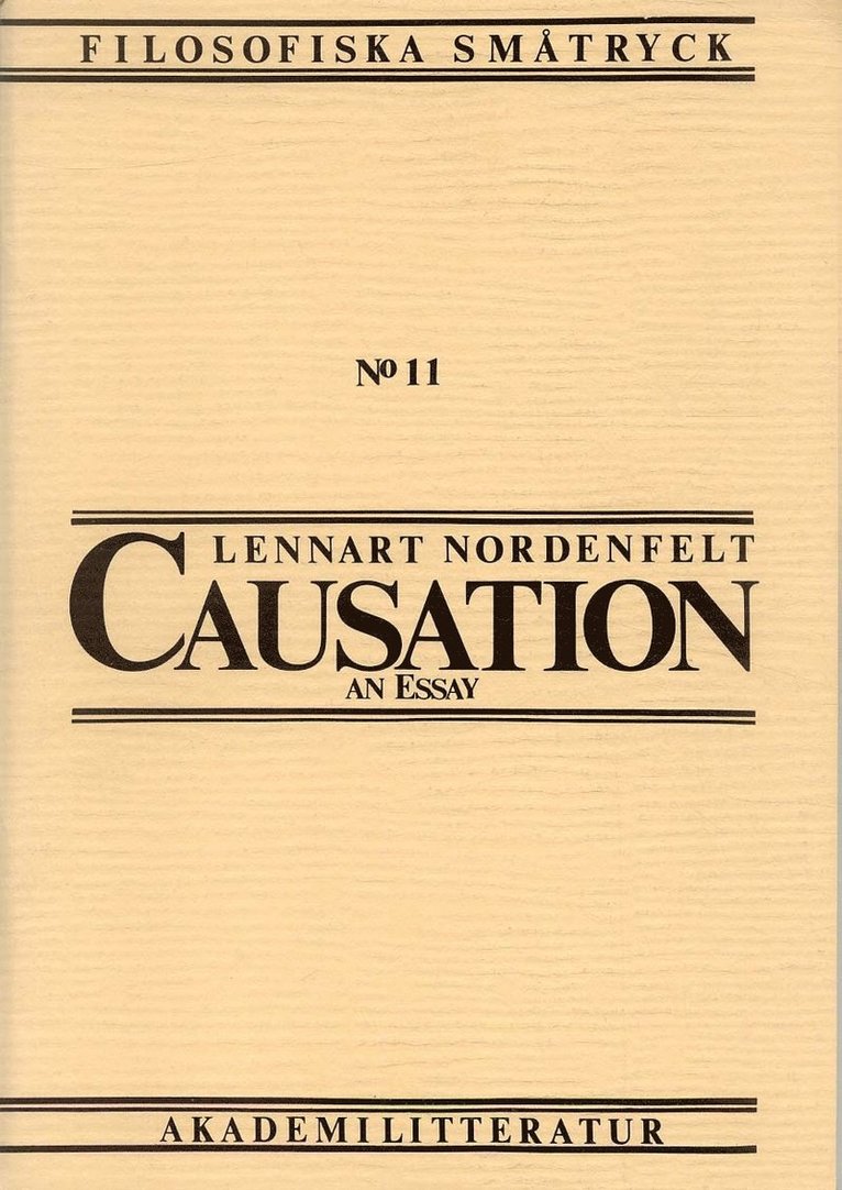 Causation - An Essay 1