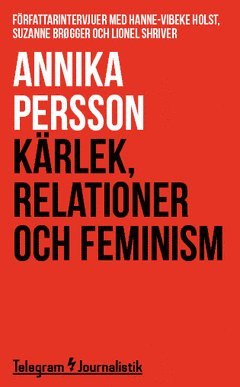 Annika Persson - Kärlek, relationer och feminism : Författarintervjuer med Hanne-Vibeke Holst, Suzanne Brøgger och Lionel Shriver, Häftad