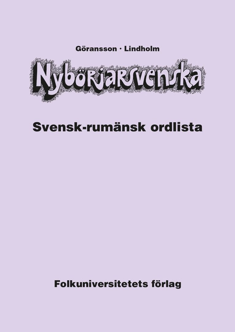Nybörjarsvenska svensk-rumänsk ordlista 1