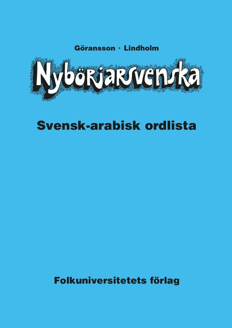 Nybörjarsvenska svensk-arabisk ordlista 1