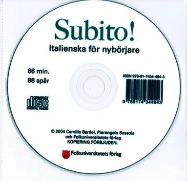 bokomslag Subito! cd audio