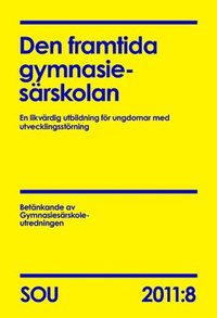 bokomslag Den framtida gymnasiesärskolan (SOU 2011:8) : En likvärdig utbildning för ungdomar med utvecklingsstörning