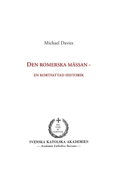 bokomslag Den romerska mässan : en kortfattad historik