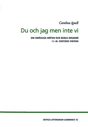 Carolina Ignell - Du och Jag men inte vi, Häftad