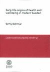bokomslag Early life origins of health and well-being in modern Sweden