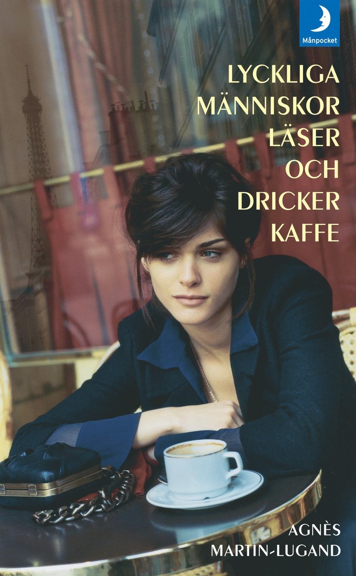 Lyckliga människor läser och dricker kaffe