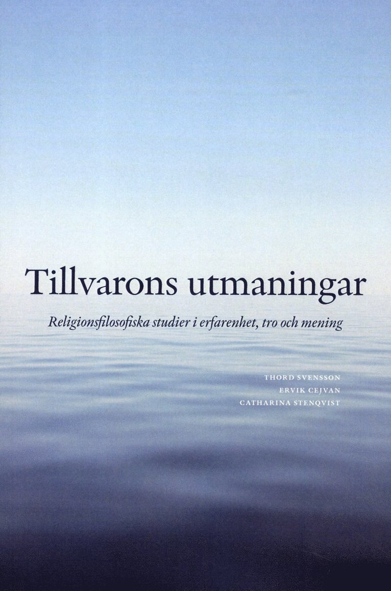 Tillvarons utmaningar : religionsfilosofiska studier i erfarenhet, tro och mening 1