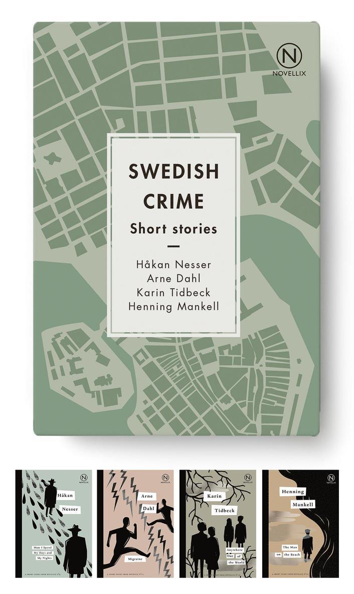 Box with four Swedish Crime Stories 1