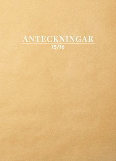 Anteckningar 15/16