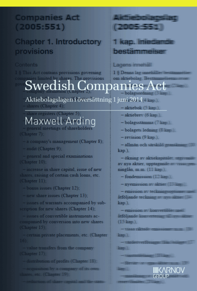 Maxwell Arding - Swedish Companies Act - Aktiebolagslagen i översättning, Häftad