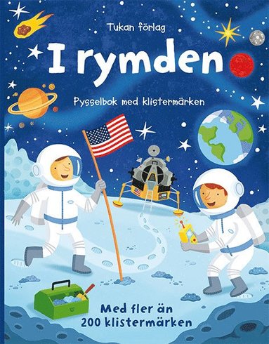 bokomslag I rymden : pysselbok med klistermäken