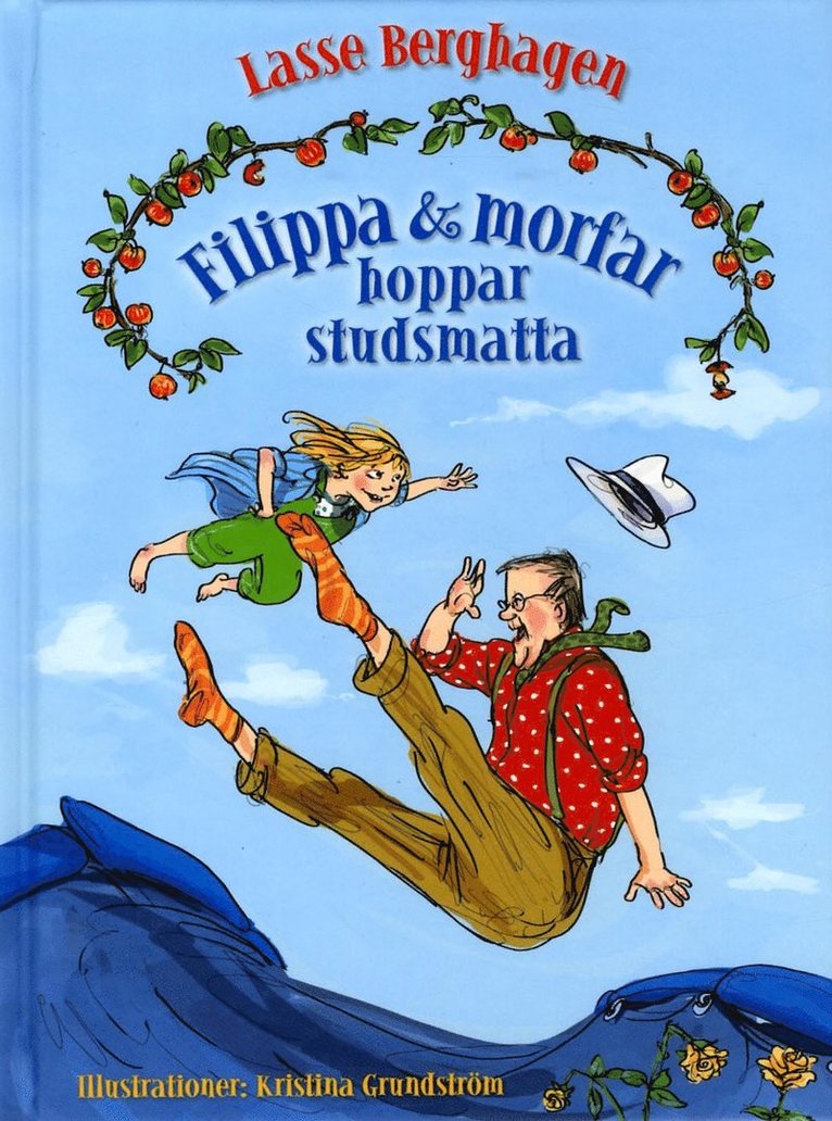 Filippa & morfar hoppar studsmatta 1