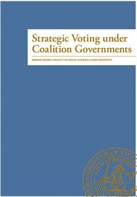 bokomslag Strategic Voting under Coalition Governments