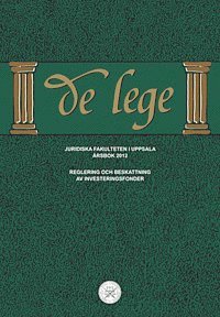 De lege årsbok 2012 : Reglering och beskattning av investeringsfonder, Inbunden