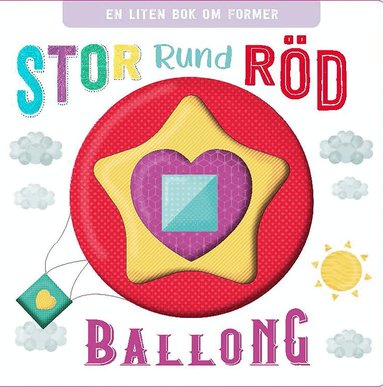 Stor, rund, röd Ballong, Kartonnage