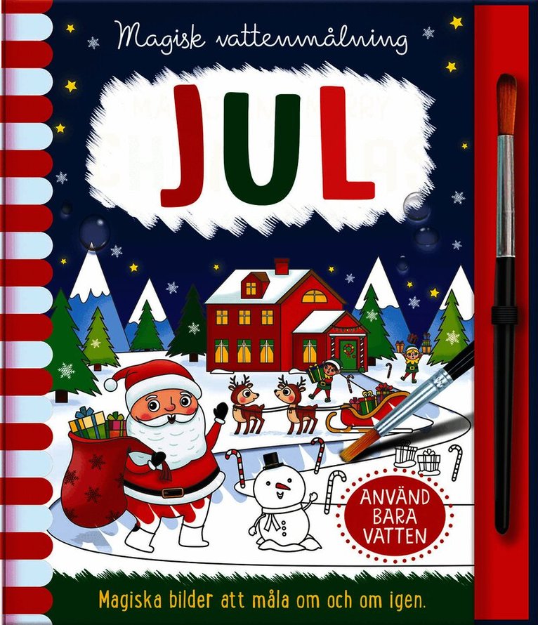 Magisk vattenmålning. Jul