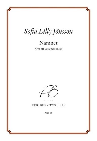 Sofia Lilly Jönsson - Namnet : om att vara personlig, Häftad