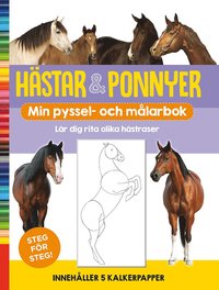 bokomslag Hästar & ponnyer: min pyssel- och målarbok
