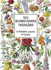 bokomslag Min blomstrande trädgård: 35 botaniska planscher att färglägga